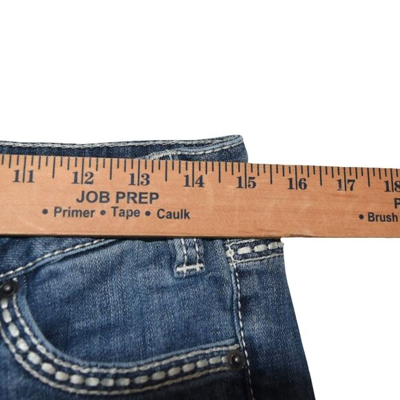 ROCK & ROLL Cowgirl Womens 30x38 (30x36) Mid Rise Embellished Boot Cut Jeans - Picture 10 of 11